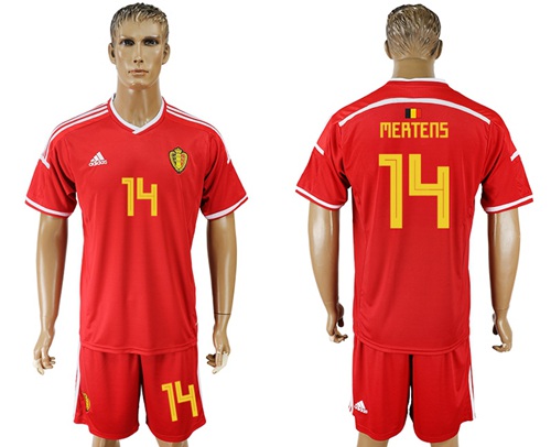 Belgium #14 Mertens Red Home Soccer Country Jersey